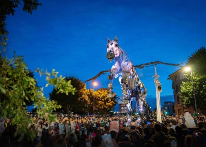 Summer festival atmosphere in Galway city